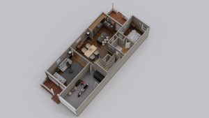 Townhouse bldg 01 - 3D plan 01