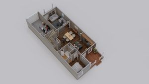 Townhouse bldg 01 - 3D plan 03