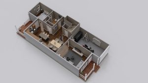 Townhouse bldg 01 - 3D plan 04