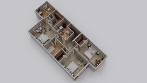Townhouse bldg 01 - 3D plan 05