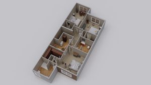 Townhouse bldg 01 - 3D plan 06