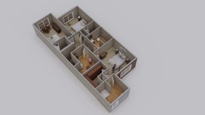 Townhouse bldg 01 - 3D plan 07