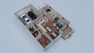 Townhouse bldg 02 - 3D plan 04