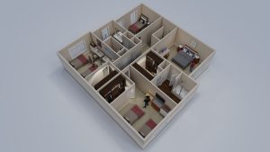Townhouse bldg 02 - 3D plan 06