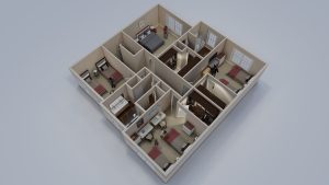 Townhouse bldg 02 - 3D plan 07