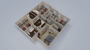 Townhouse bldg 02 - 3D plan 08